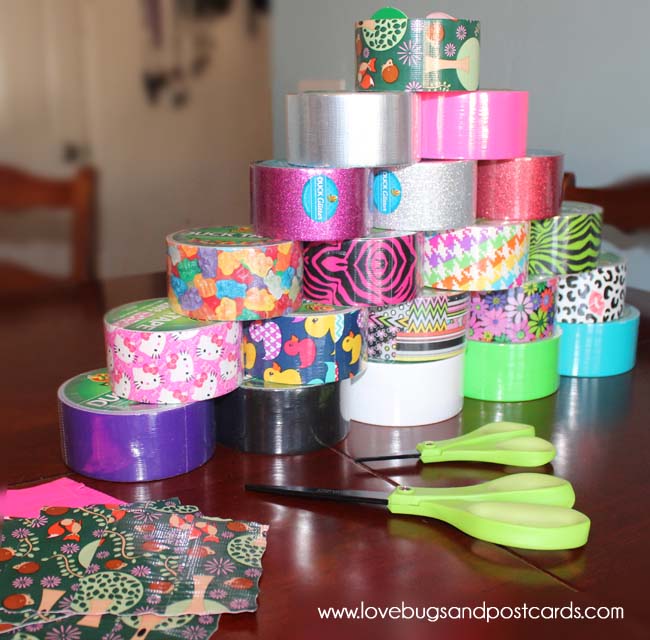 Duck Tape Crafts (and our Duck Tape Party) - Lovebugs and Postcards